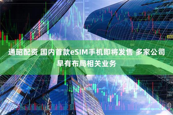 通昭配资 国内首款eSIM手机即将发售 多家公司早有布局相关业务