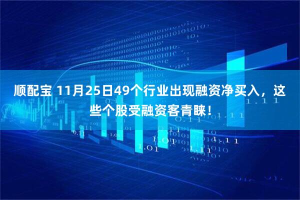 顺配宝 11月25日49个行业出现融资净买入，这些个股受融资客青睐！