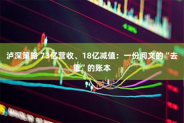 泸深策略 73亿营收、18亿减值：一份阅文的“去重”的账本