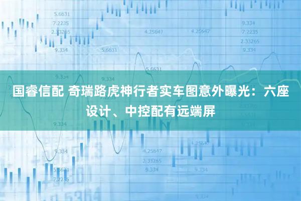 国睿信配 奇瑞路虎神行者实车图意外曝光：六座设计、中控配有远端屏